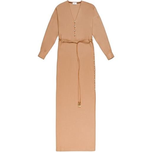 Bally abito lungo con scollo a v - toni neutri