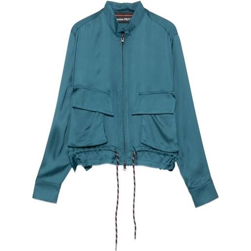 COLLECTION PRIVEE? giacca satik con coulisse - blu