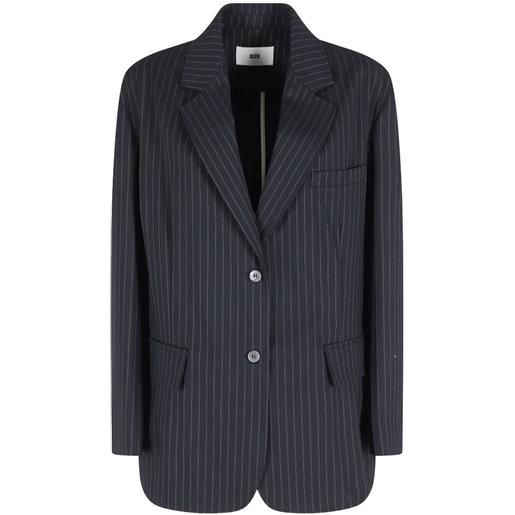SOLOTRE pinstripe-patterned blazer - blu