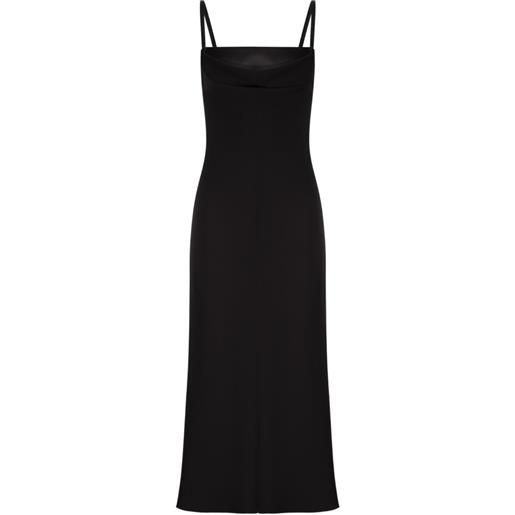 Max Mara abito midi cady drappeggiato - nero