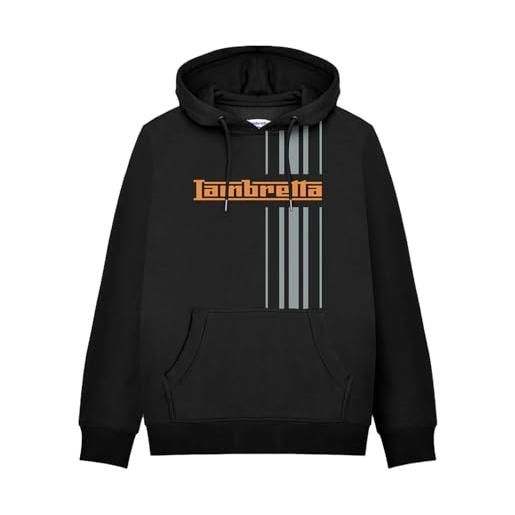 Lambretta felpa con cappuccio da uomo con logo a, nero , xxl