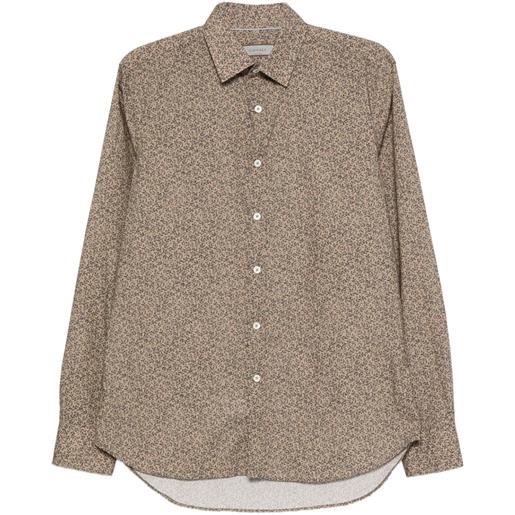 Canali camicia a fiori - marrone