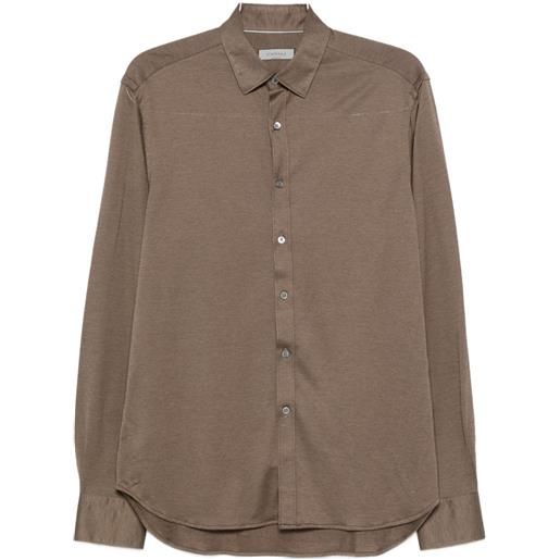 Canali camicia a maniche lunghe - marrone
