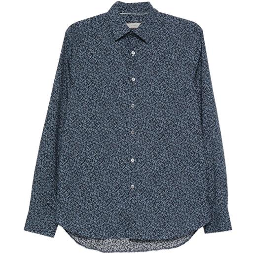 Canali camicia a fiori - blu