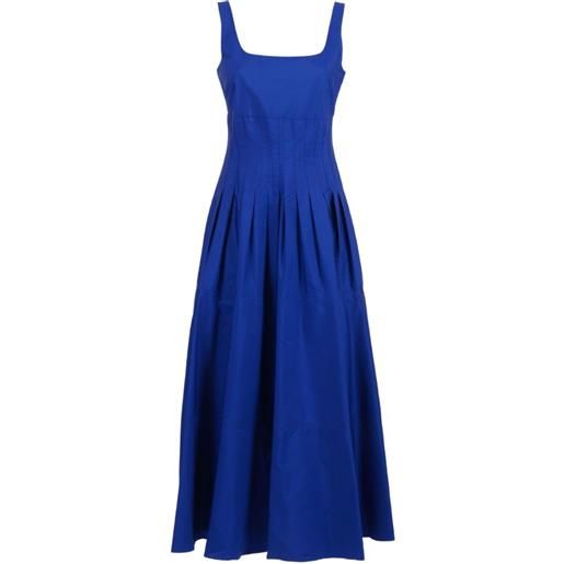 Max Mara abito midi plissettato con svasatura - blu