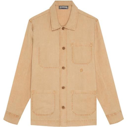 Vilebrequin giacca-camicia con ricamo - toni neutri