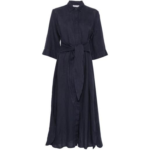 ARCHIVIO 67 tie-waist shirt midi dress - blu