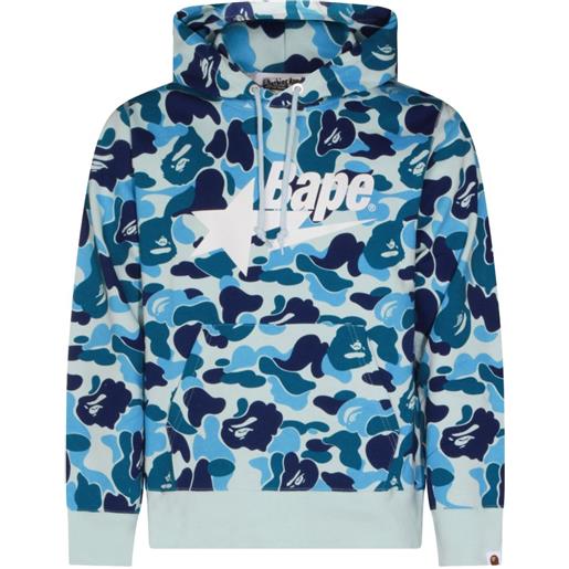 BAPE BLACK by *A BATHING APE® felpa con stampa camouflage - blu