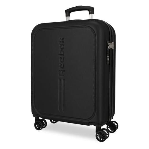 Reebok valley valigia da cabina nera 40 x 55 x 20 cm rigido abs 37 l 2,8 kg bagaglio a mano