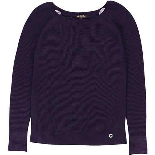 Loro Piana maglione in cashmere con scollo ampio - viola