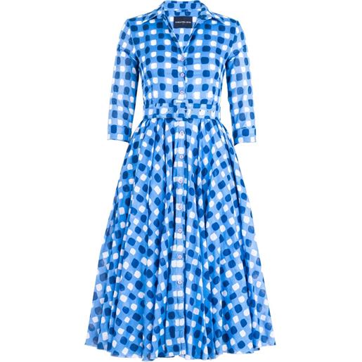Samantha Sung abito midi a quadri - blu