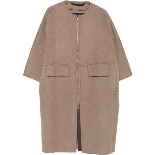 Max Mara cappotto monopetto in cashmere - marrone