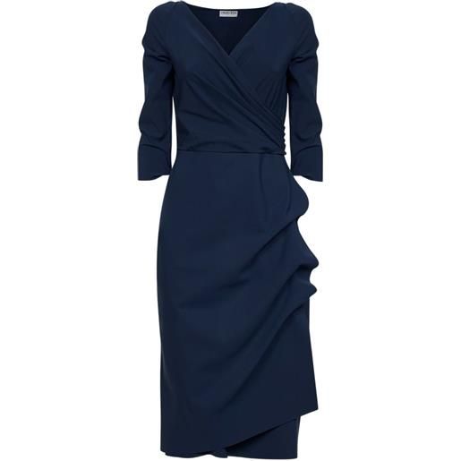 CHIARA BONI La Petite Robe abito midi a portafoglio - blu
