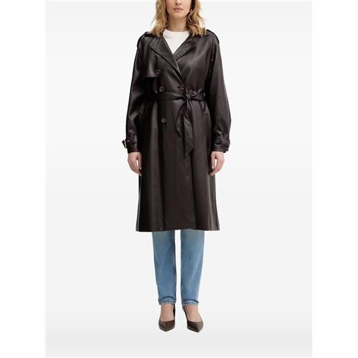 GUESS USA double-breasted belted trench coat - marrone