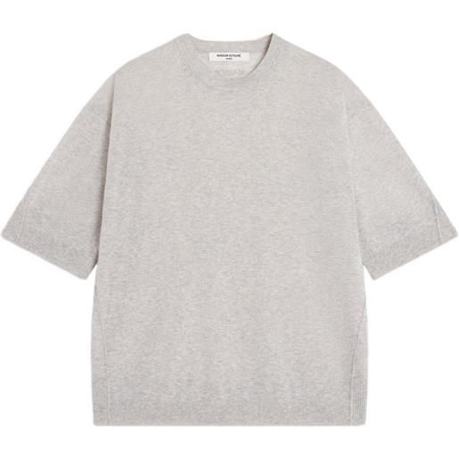 Maison Kitsuné t-shirt semi trasparente - grigio