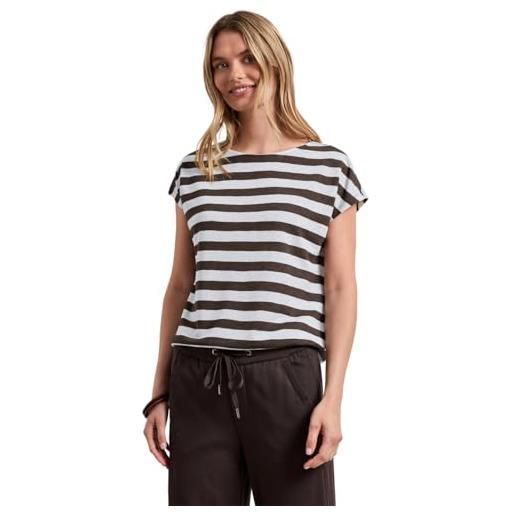 Street One maglia a righe con glitter espresso brown 36