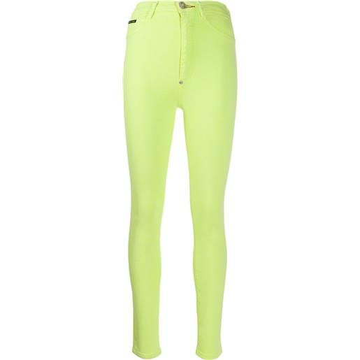 Philipp Plein jeggings a vita alta - giallo