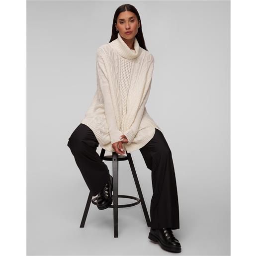 Kujten poncho bianco in cashmere da donna Kujten tami