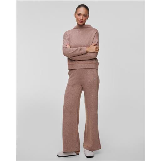 Deha pantaloni marroni in maglia con viscosa da donna Deha