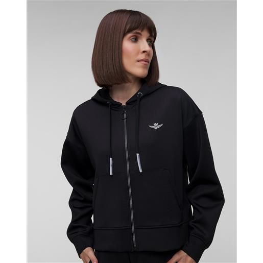 Aeronautica Militare felpa nera con cerniera da donna Aeronautica Militare