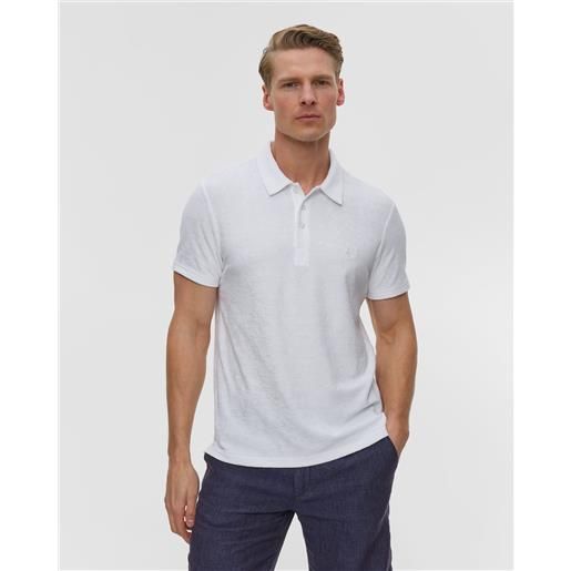 Vilebrequin polo bianca in spugna da uomo Vilebrequin phoenix