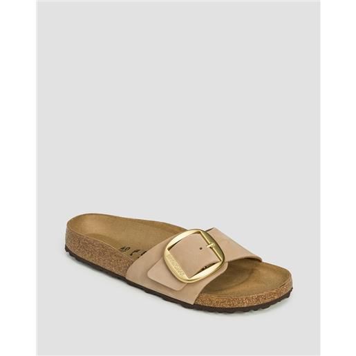 Birkenstock ciabatte beige da donna Birkenstock madrid big buckle lenb narrow