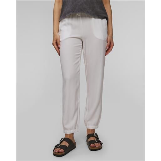 Deha pantaloni bianchi da donna Deha in twill di tencel lyocell