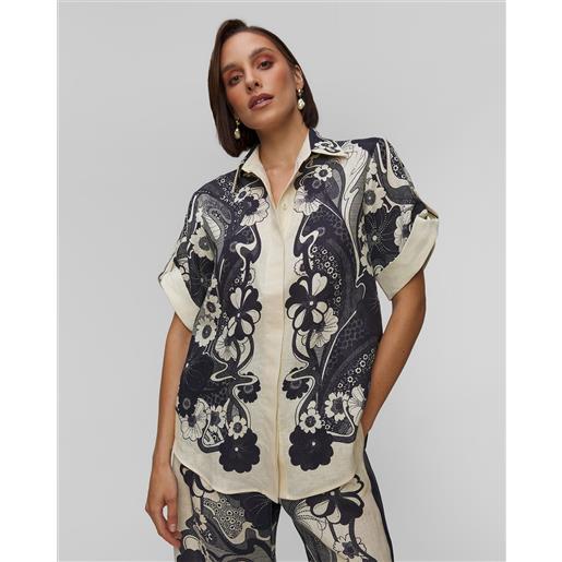 Alemais camicia di lino a maniche corte Alemais mickey shirt