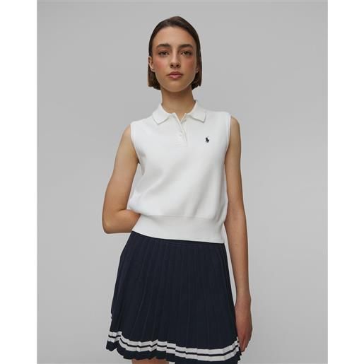 Polo Ralph Lauren polo bianca in maglia da donna Polo Ralph Lauren