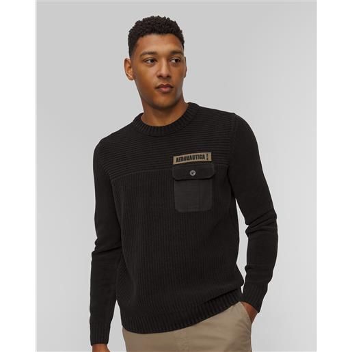 Aeronautica Militare maglione nero da uomo Aeronautica Militare