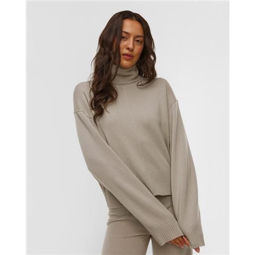 Allude maglione a collo alto in lana e cashmere da donna Allude