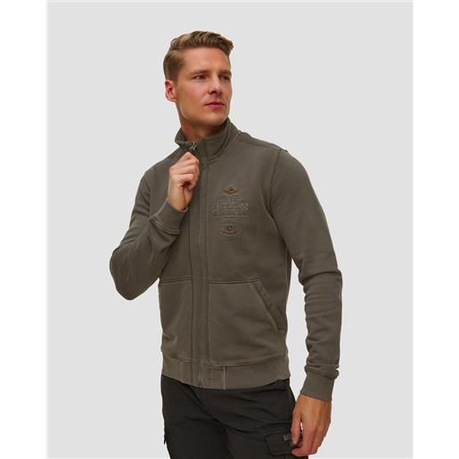 Aeronautica Militare felpa grigia con cerniera da uomo Aeronautica Militare
