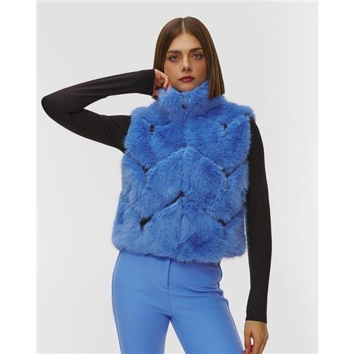 Sportalm gilet di pelliccia blu da donna Sportalm