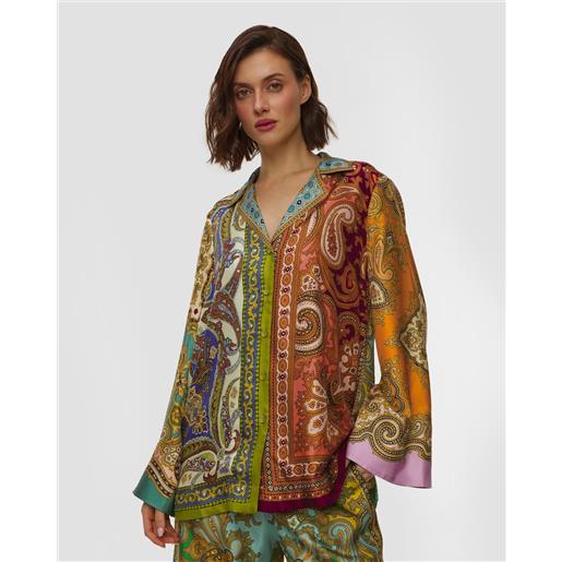 Alemais camicia in seta da donna Alemais clemenza spliced silk