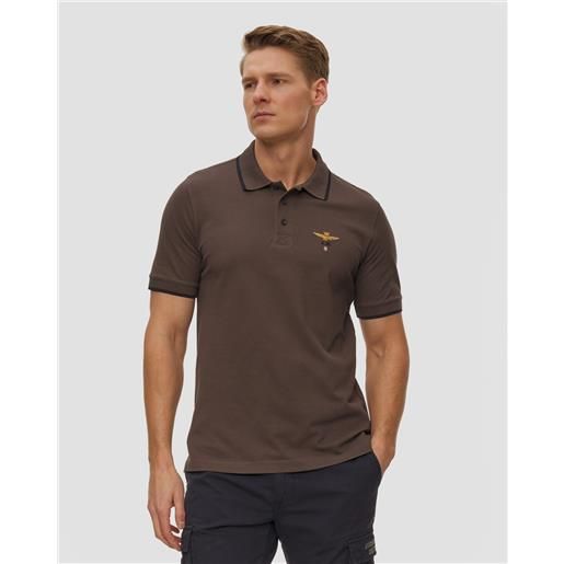 Aeronautica Militare polo marrone da uomo Aeronautica Militare