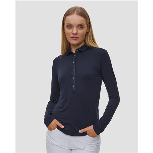 Chervo polo blu a maniche lunghe da donna Chervo amur