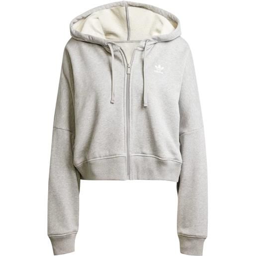 Adidas maglia hoodie essential short donna medium grey heather