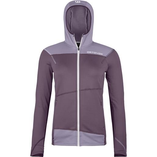 Ortovox maglia fleece light hoody donna wild berry