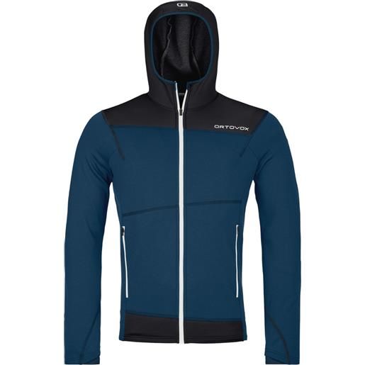 Ortovox maglia fleece light hoody uomo deep ocean