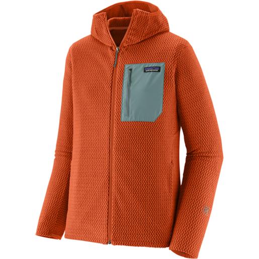 Patagonia maglia r1 air full-zip hoody uomo coal orange