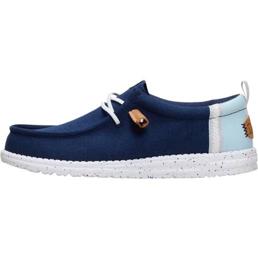 HEYDUDE wally summer linen da uomo - mocassino in tessuto effetto lino ultraleggero