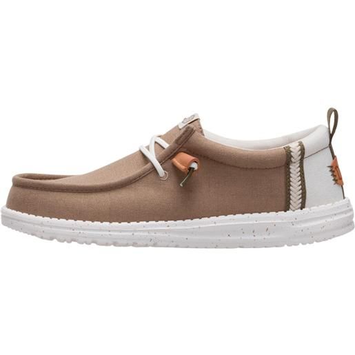 HEYDUDE wally summer linen da uomo - mocassino in tessuto effetto lino ultraleggero