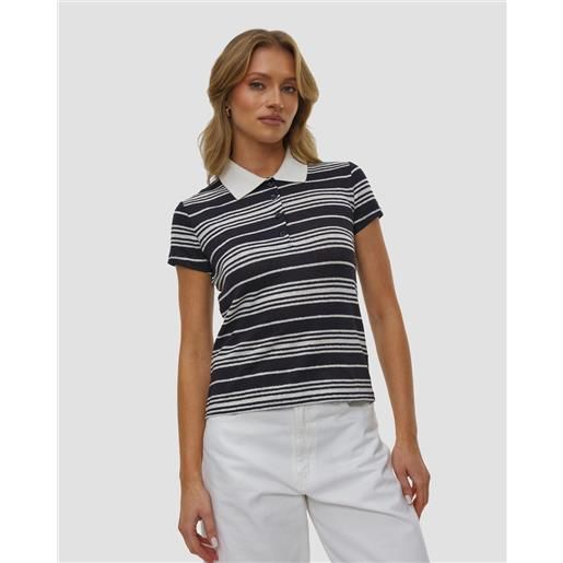 Frame polo in lino da donna Frame the striped polo