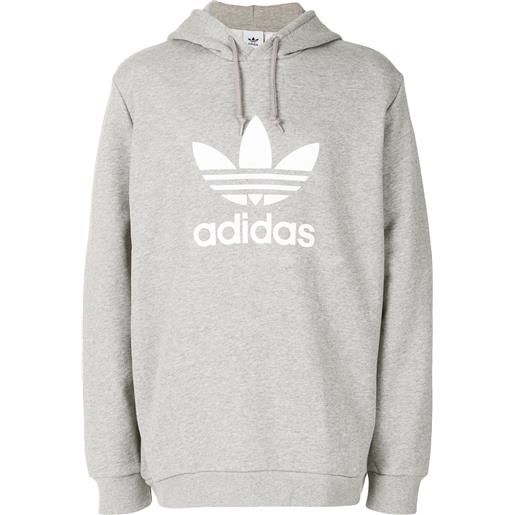 adidas felpa con cappuccio - grigio