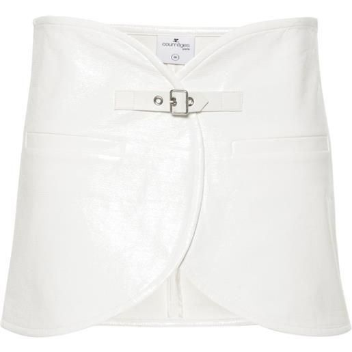 Courrèges minigonna ellipse - bianco