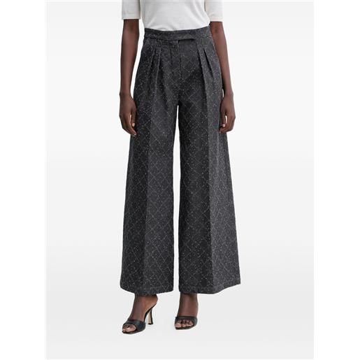 SIMONA CORSELLINI pantaloni con pieghe - grigio