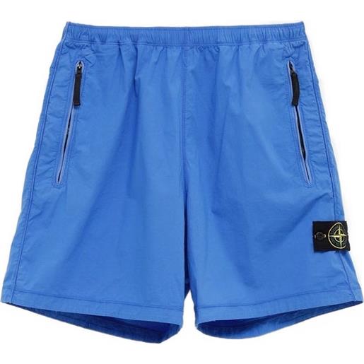 Stone Island shorts con applicazione logo compass - blu