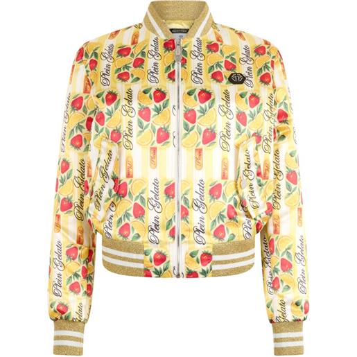 Philipp Plein bomber a righe - giallo