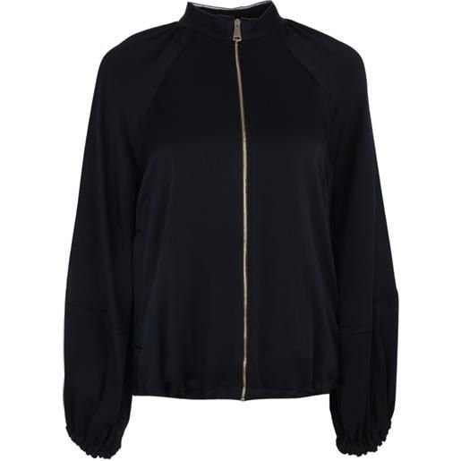 Fabiana Filippi bomber con maniche a palloncino - blu