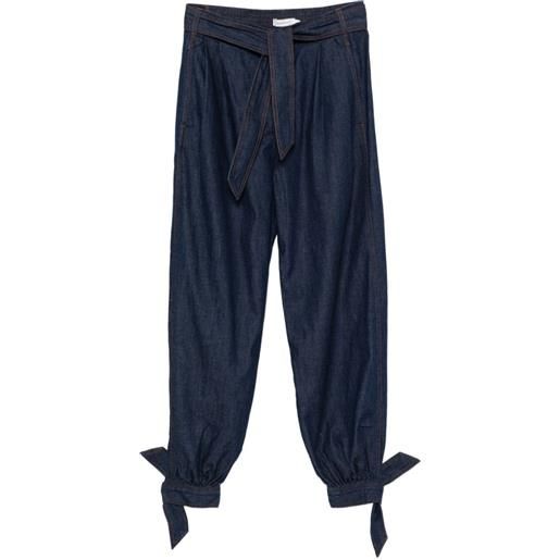 ZIMMERMANN jeans aster con nodo - blu